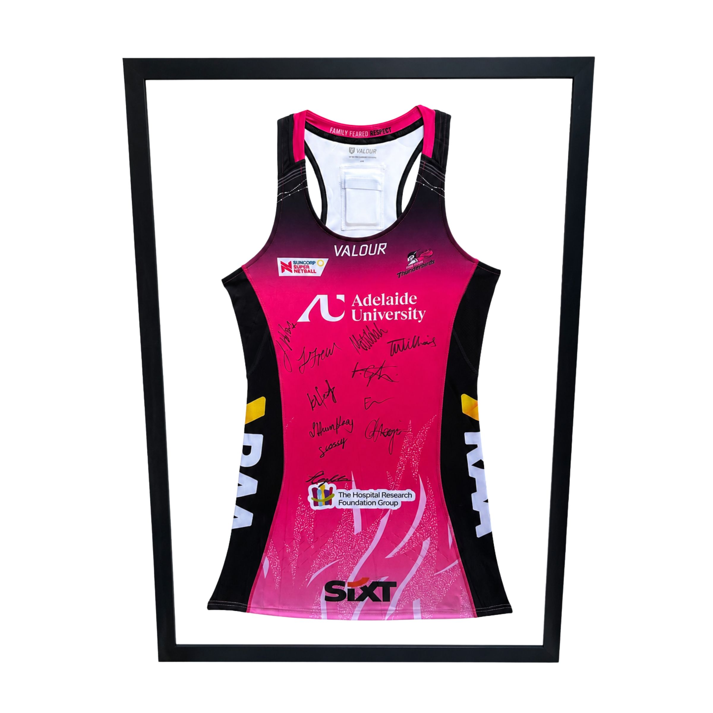 Raffle prize Thunderbirds 2026 signed dress